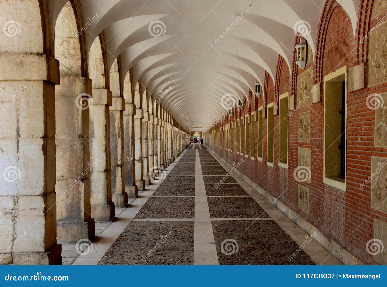 corridor in the royal palace of aranjuez