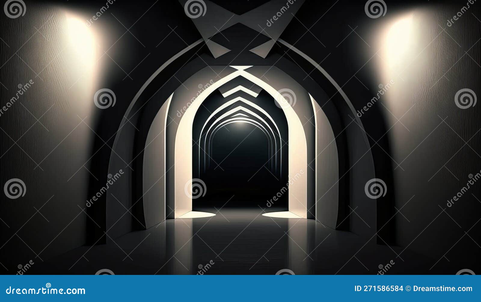 Corridor with light background using your project ui ux design stock