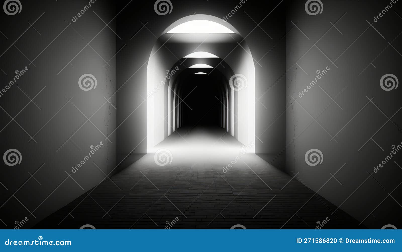 Corridor with light background using your project ui ux design stock