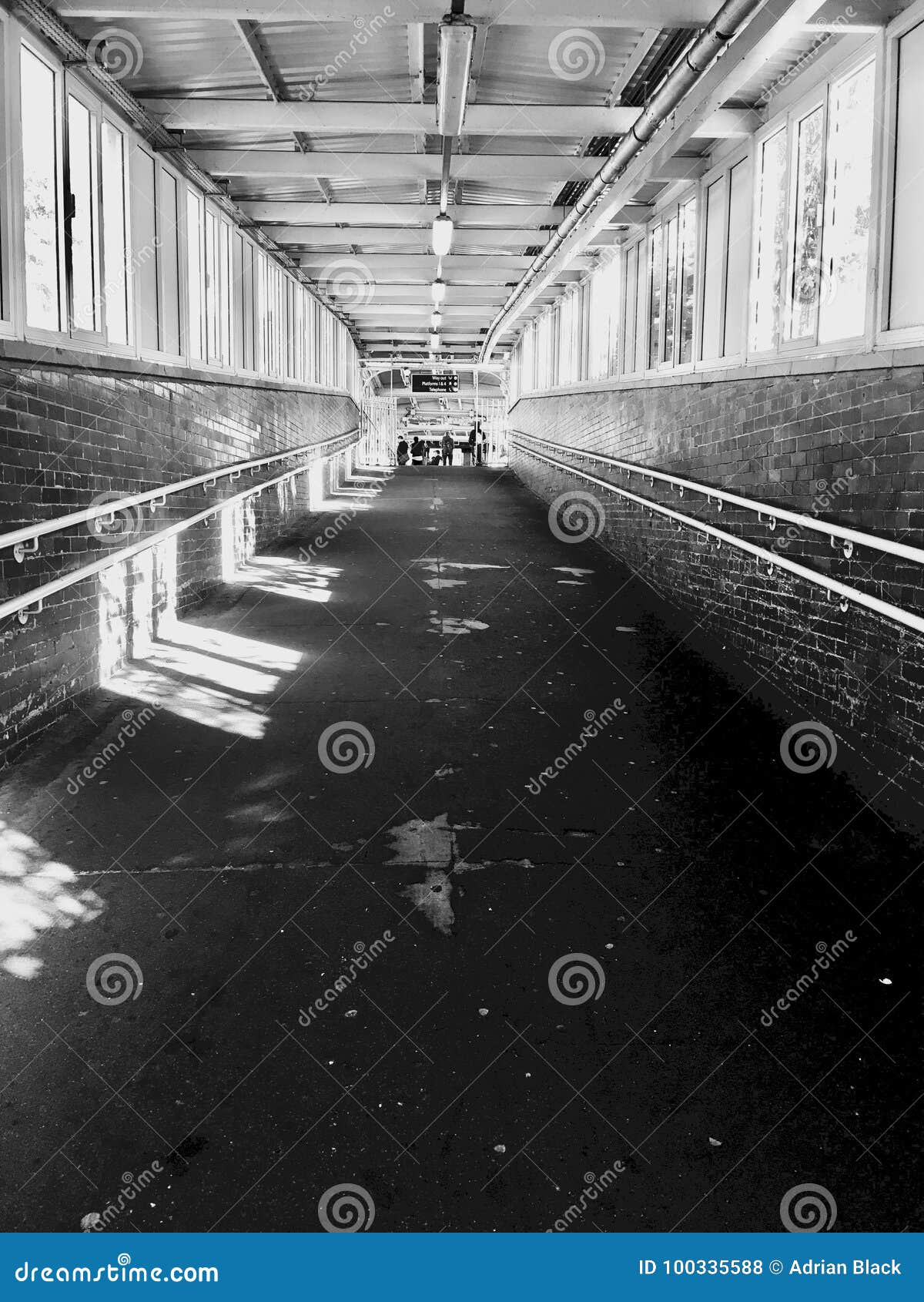 Black and White Train Station Stock Photo Image of buildings, black