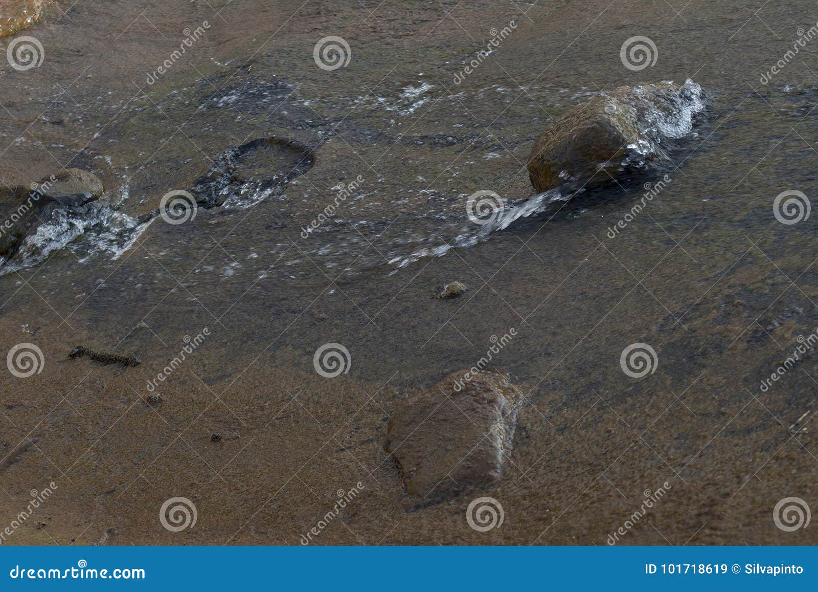 Corriente De Agua Dulce, Textura En Primer Imagen de archivo Imagen