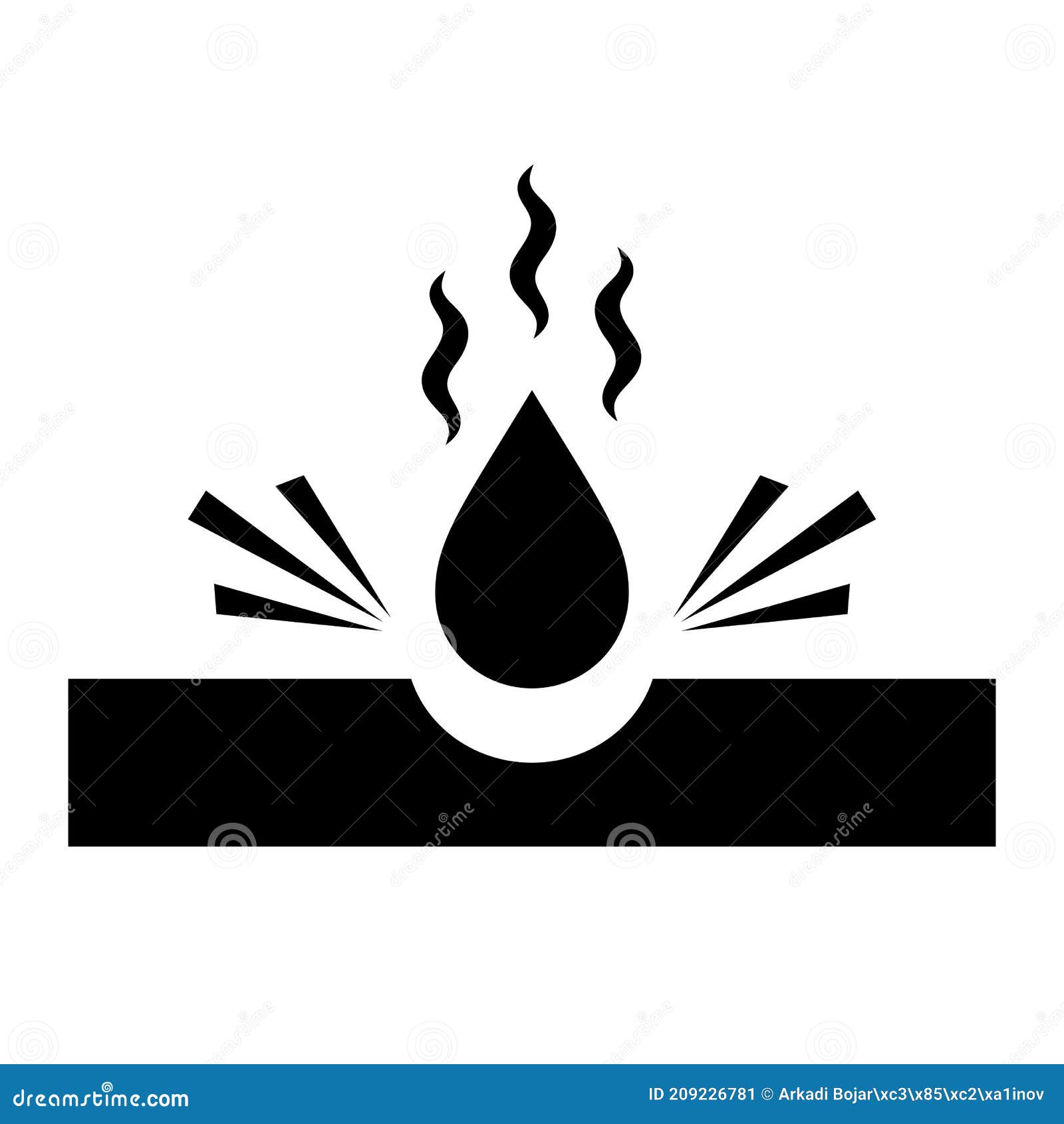 Corrosive Acid Liquid Vector Icon Stock Vector Illustration of burn