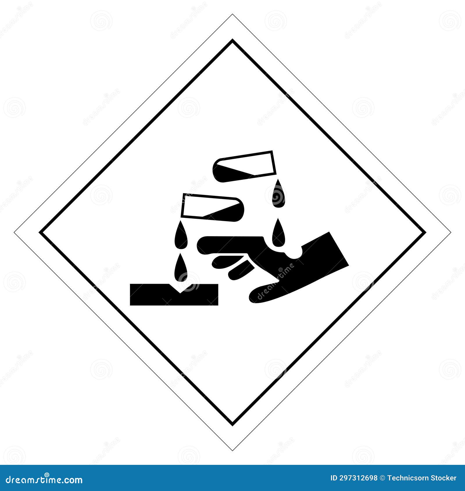 Corrosive Substance Symbol ,Vector Illustration, Isolate on White ...