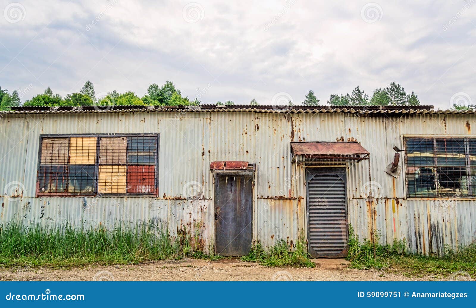 Corrugated Iron Shed stock image. Image of glass, rusty 59099751