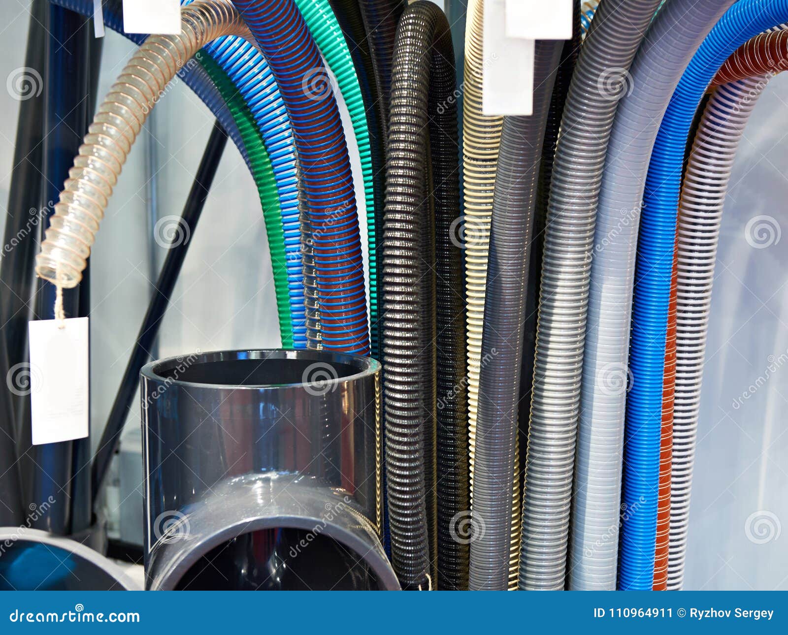Corrugated Plastic Hoses for Plumbing Stock Image Image of plastic, hosepipe 110964911