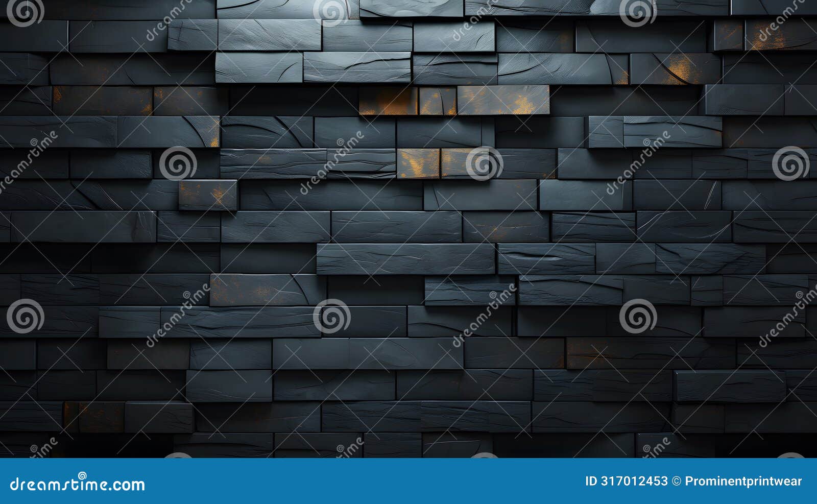 corrugated rectangle geometric dark black anthracite stone