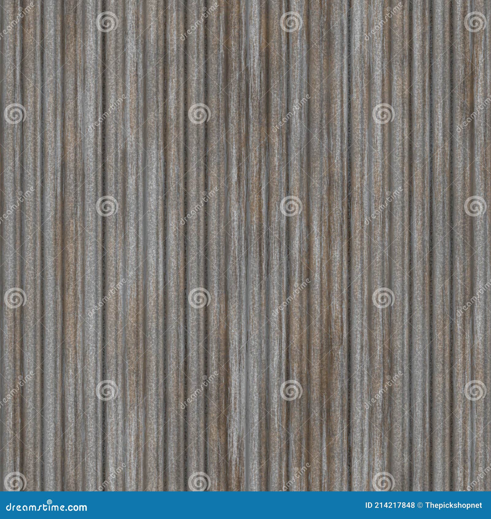 corrugated and rusty galvanized metal panel