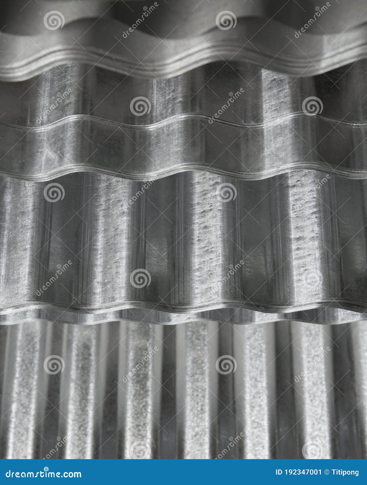 Corrugated sheets of metal stock image. Image of design 192347001