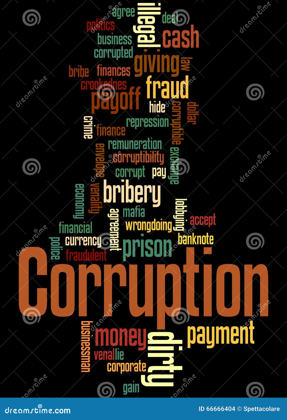 Corruption, Word Cloud Concept 4 Stock Illustration Illustration of