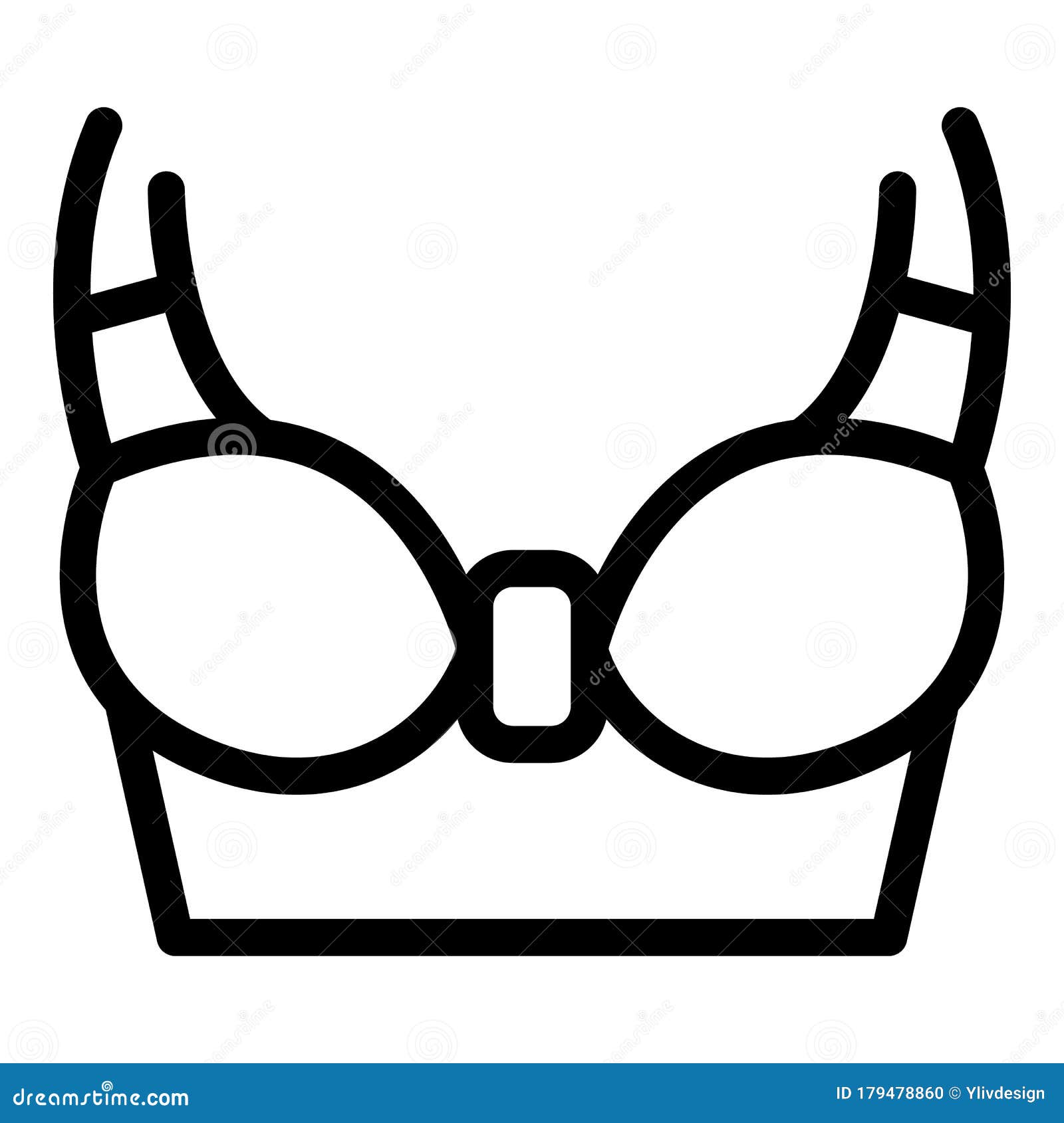 Corset Bra Icon, Outline Style Stock Vector - Illustration of