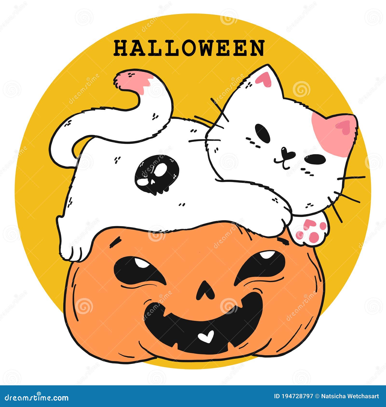 Clipart de sublimação de gatos fofos, ilustração de gato engraçado de  desenho animado