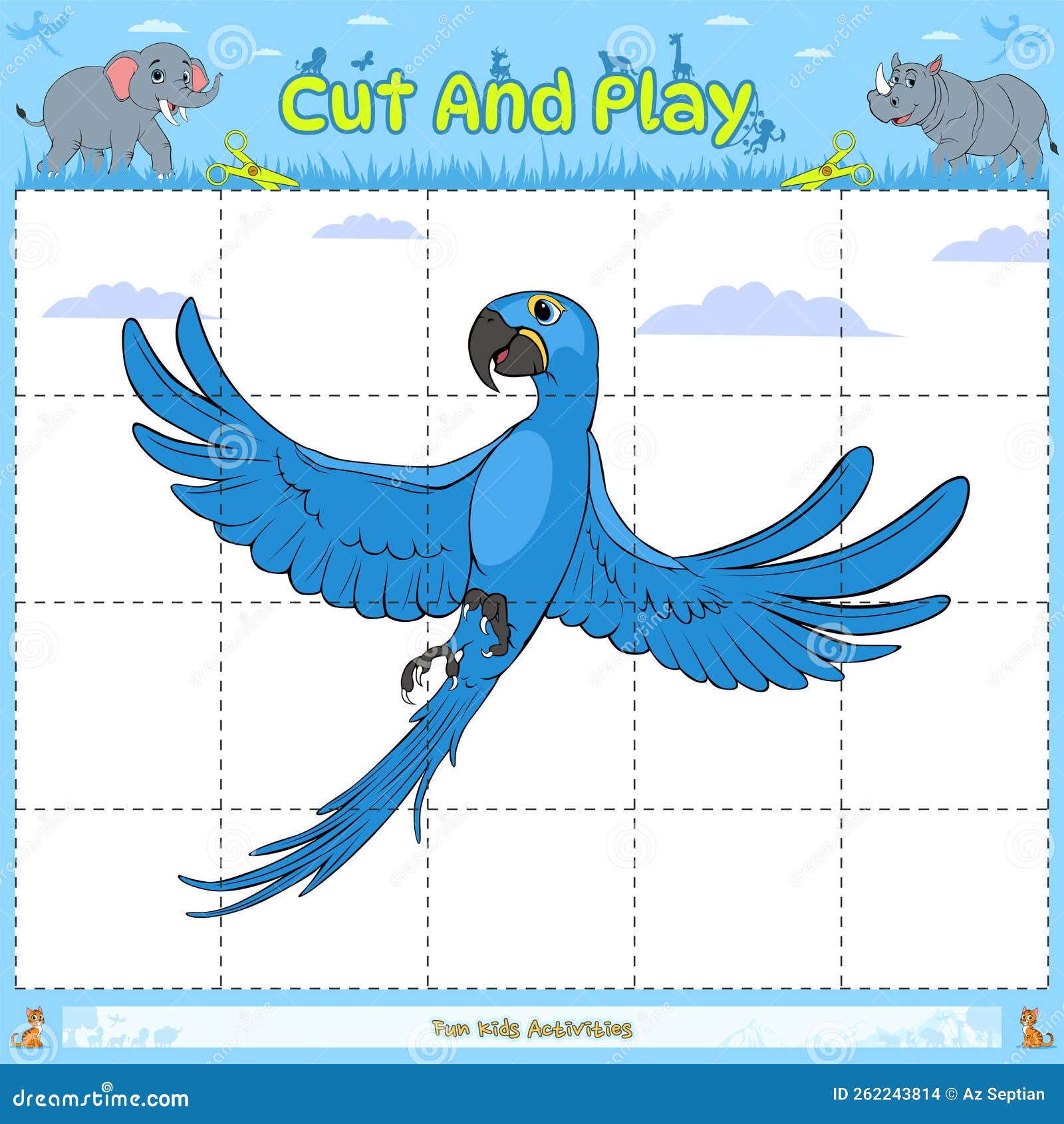 Corte E Joga Jogos De Quebra-cabeças De Animais Para Crianças Ilustração do  Vetor - Ilustração de fofofo, adicionado: 262243832