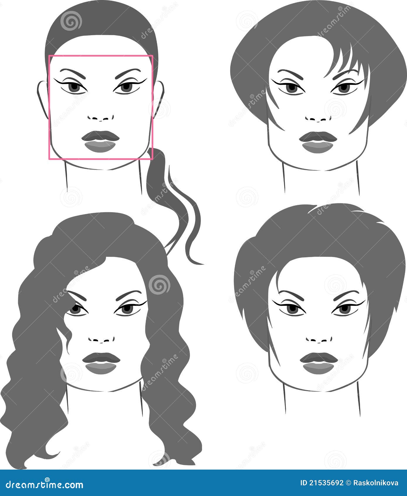Cortes de cabelo para formas quadradas da face. Um retrato dos cortes de cabelo para a face quadrada dá forma