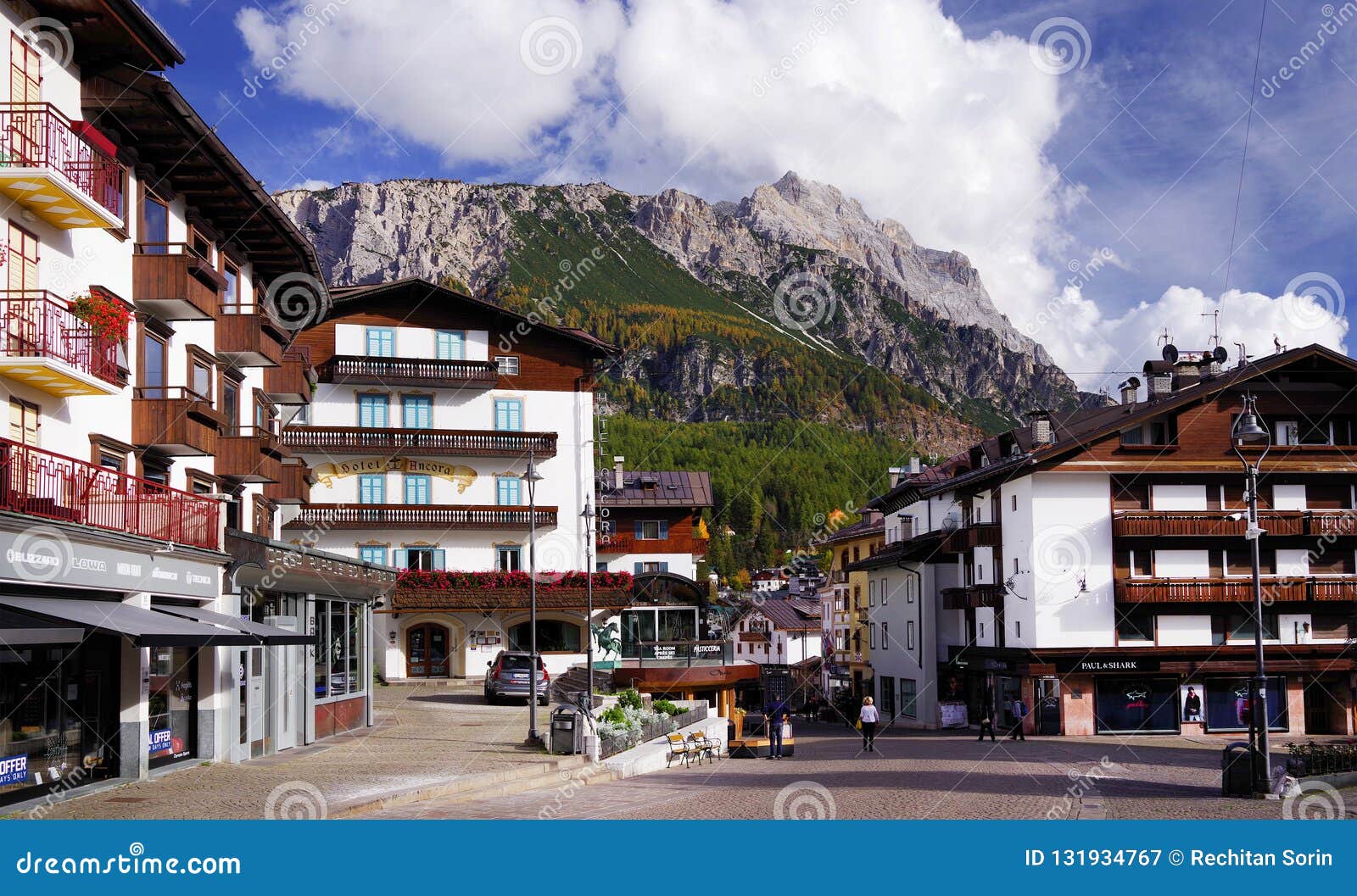 Cortina D Ampezzo Italy 18 October 2018 Cityscape Of Cortina D Ampezzo The Famous Resort In The Dolomites Editorial Photography Image Of Cityscape Landscape 131934767
