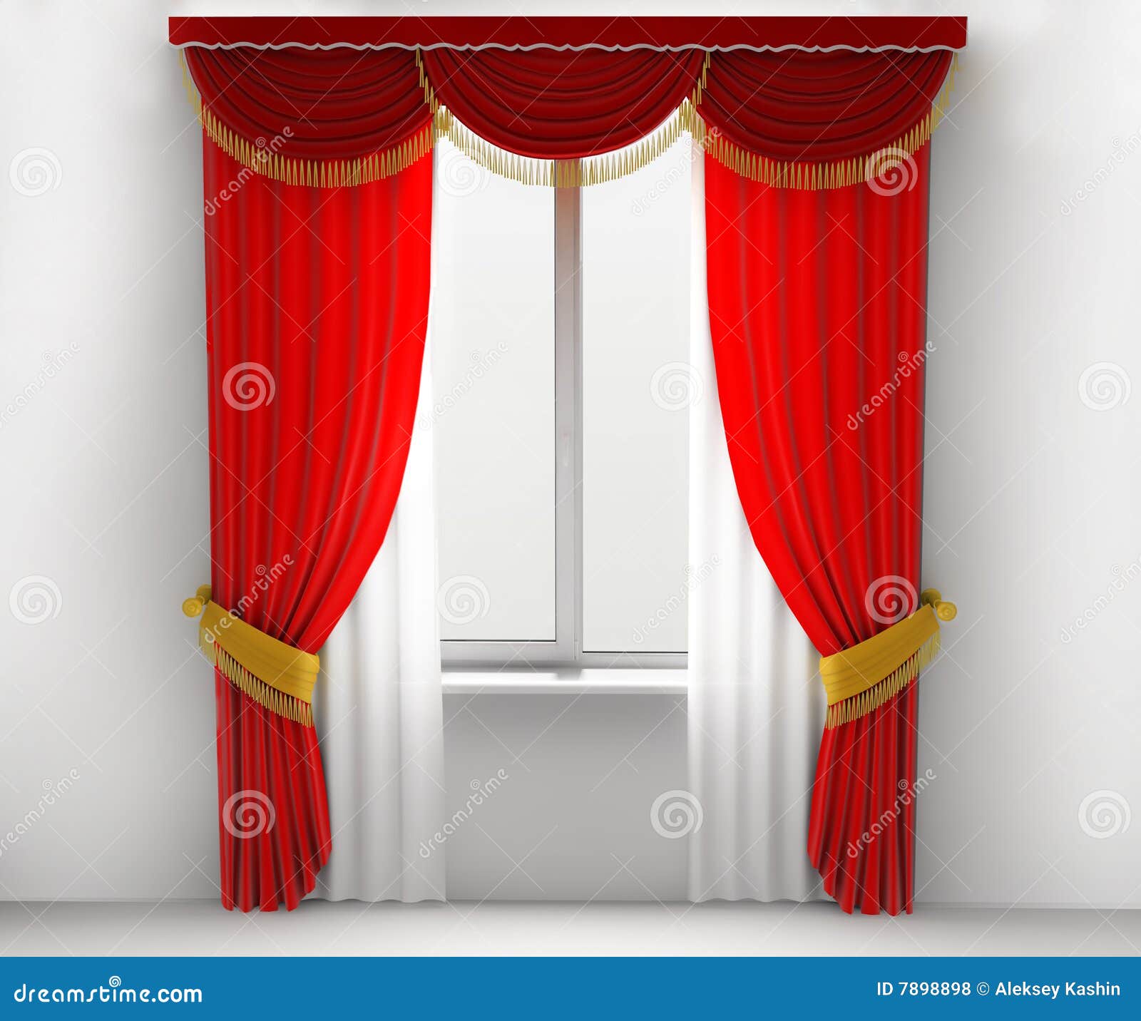 Cortinas rojas stock de ilustración. Ilustración de elegancia - 7898898