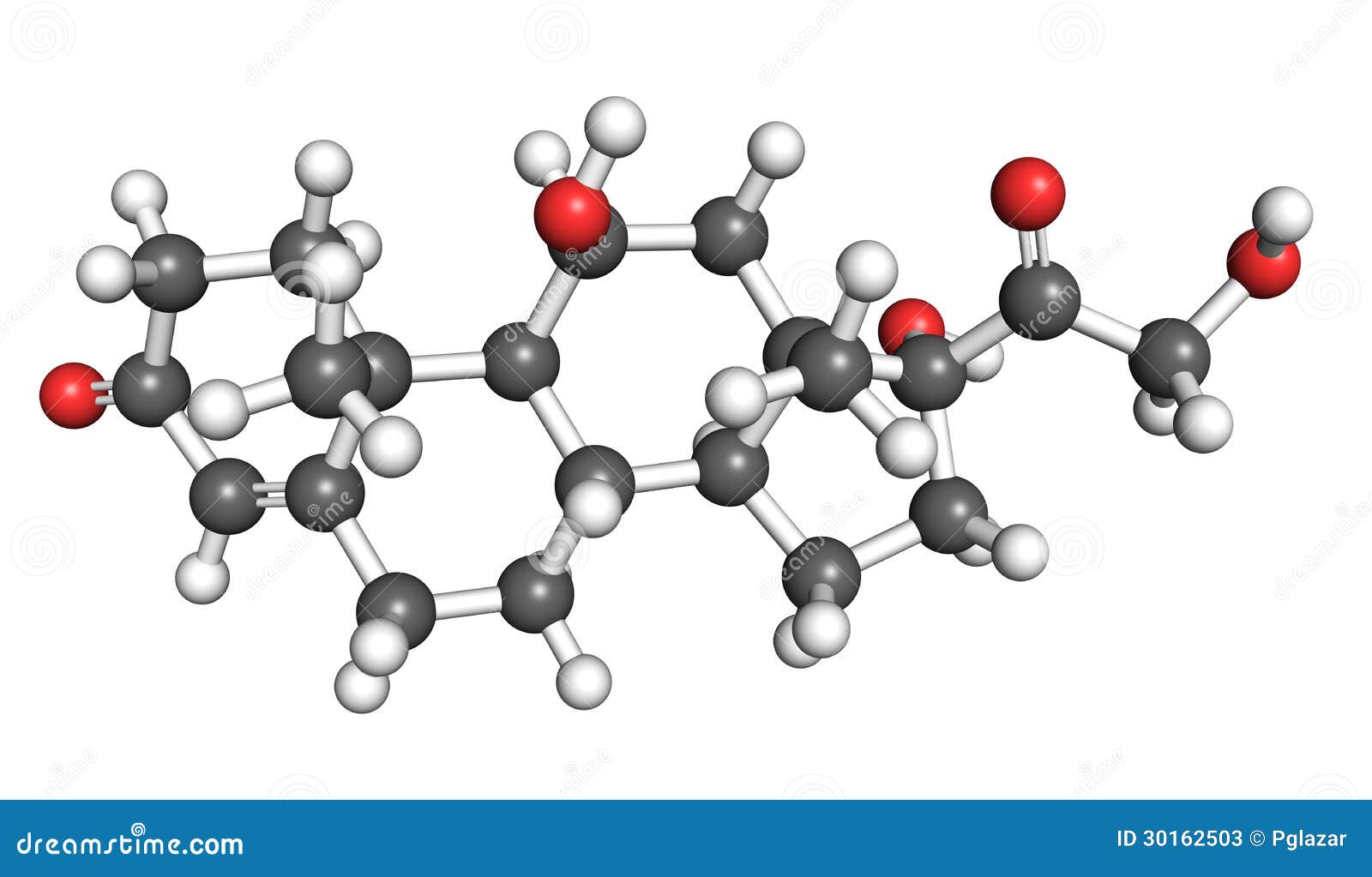 Cortisol molecule stock illustration. Illustration of glucocorticoid