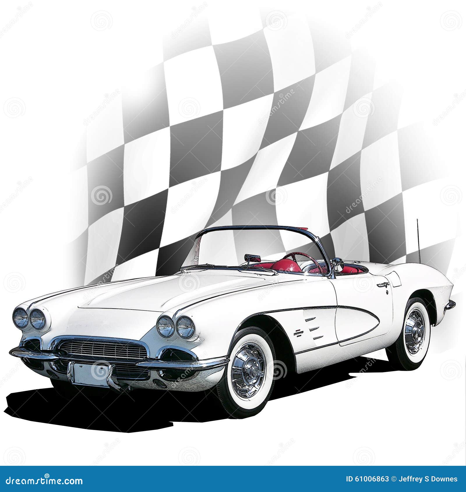 Download 1961 Corvette stock image. Image of vintage, front, silver ...