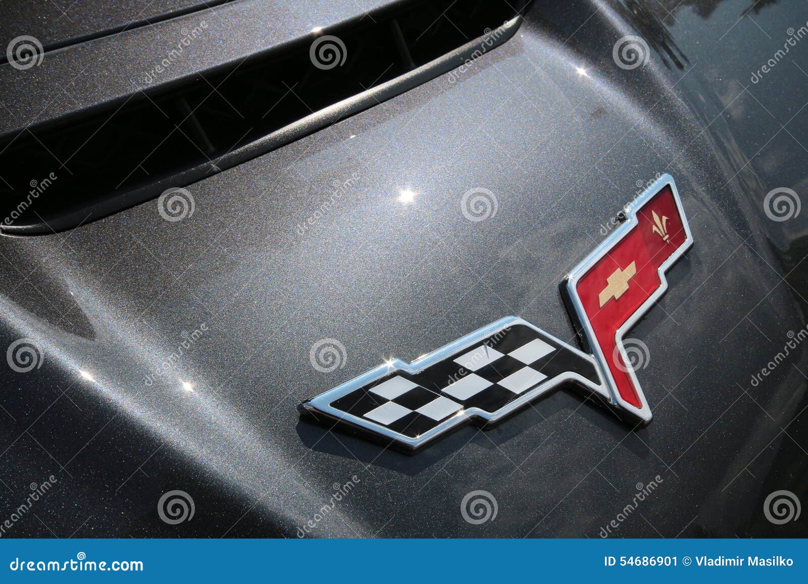 Corvette Logo editorial photo. Image of prague, grey 54686901