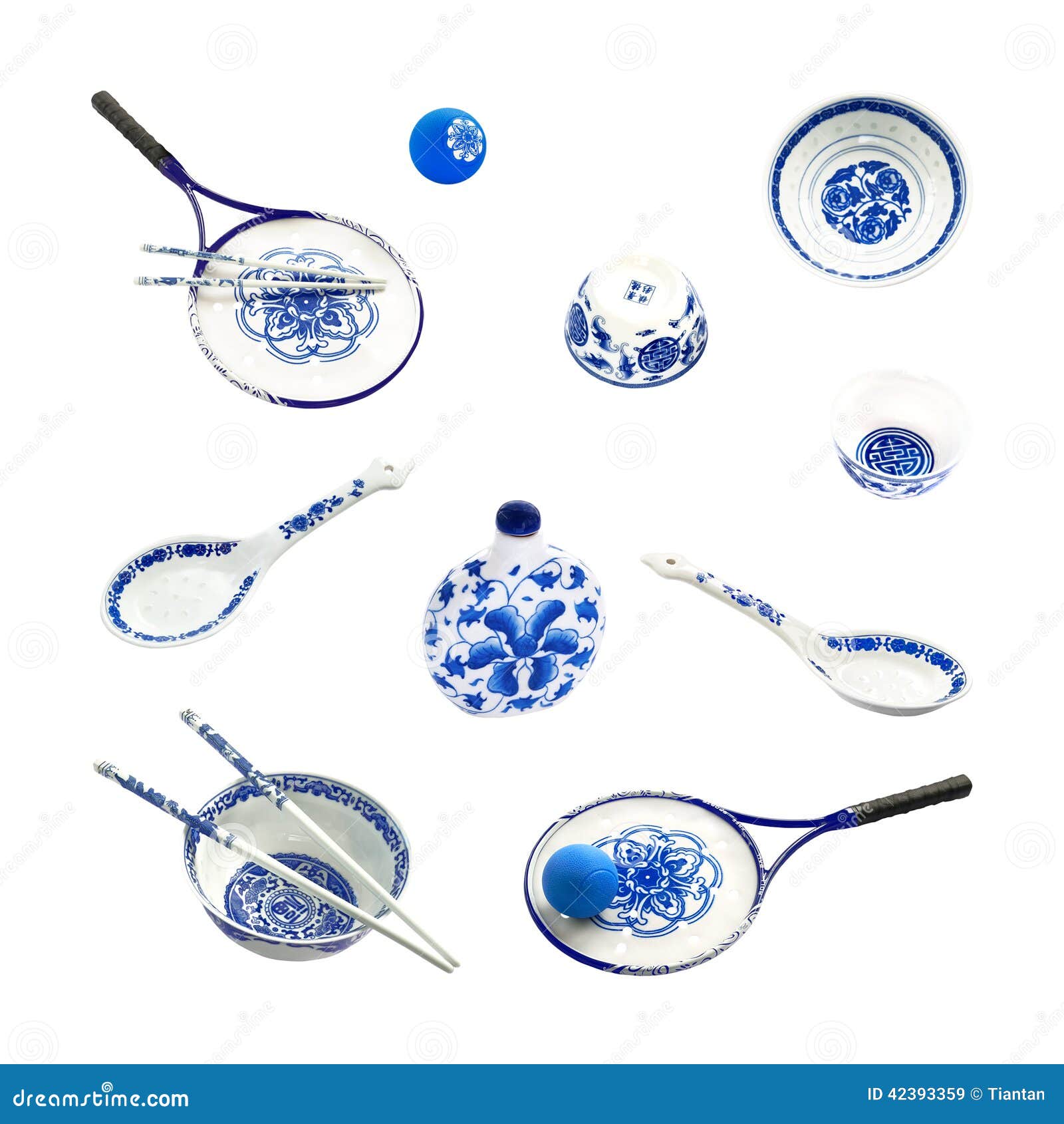 Cosas azules y blancas imagen de archivo. Imagen de azul 42393359
