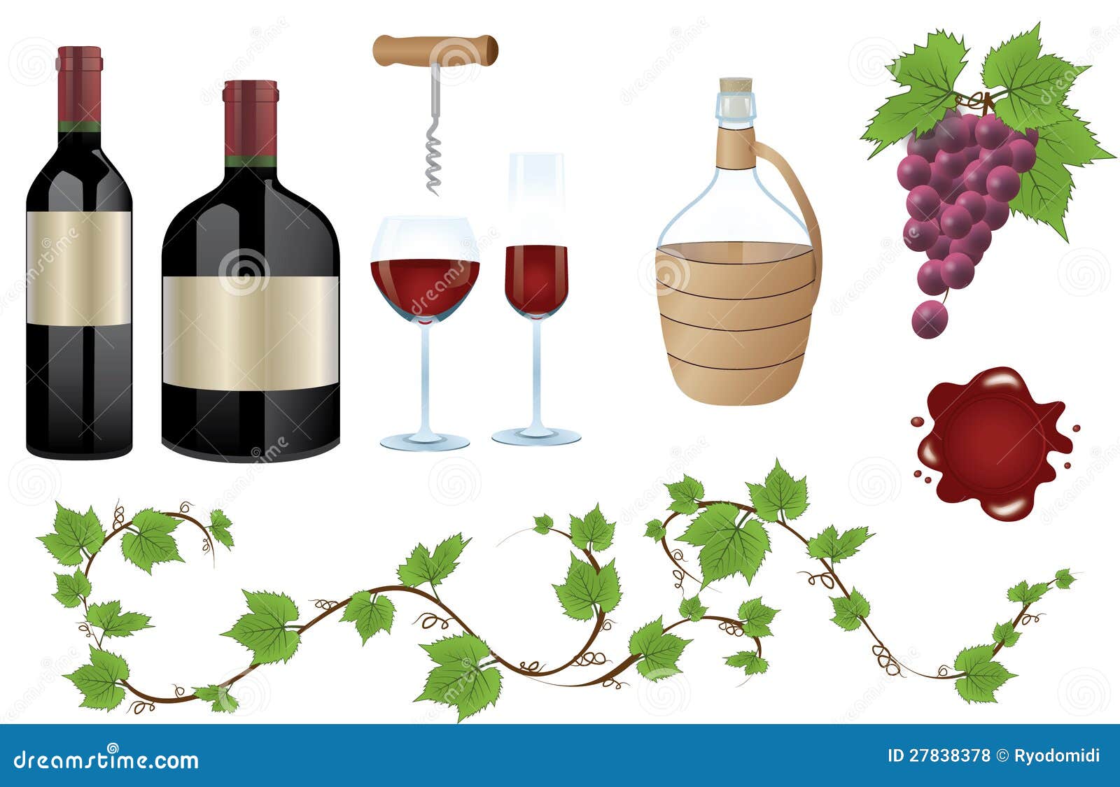 Cosecha del vino ilustración del vector. Ilustración de aislado - 27838378, image size:1600x1125