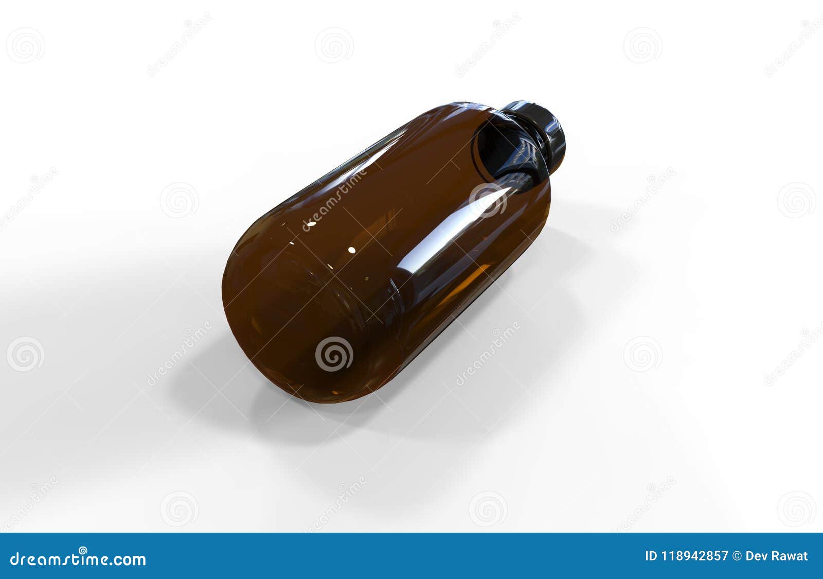 Download Cosmetic Bottle Mock Up On Isolated White Background, 3D ...