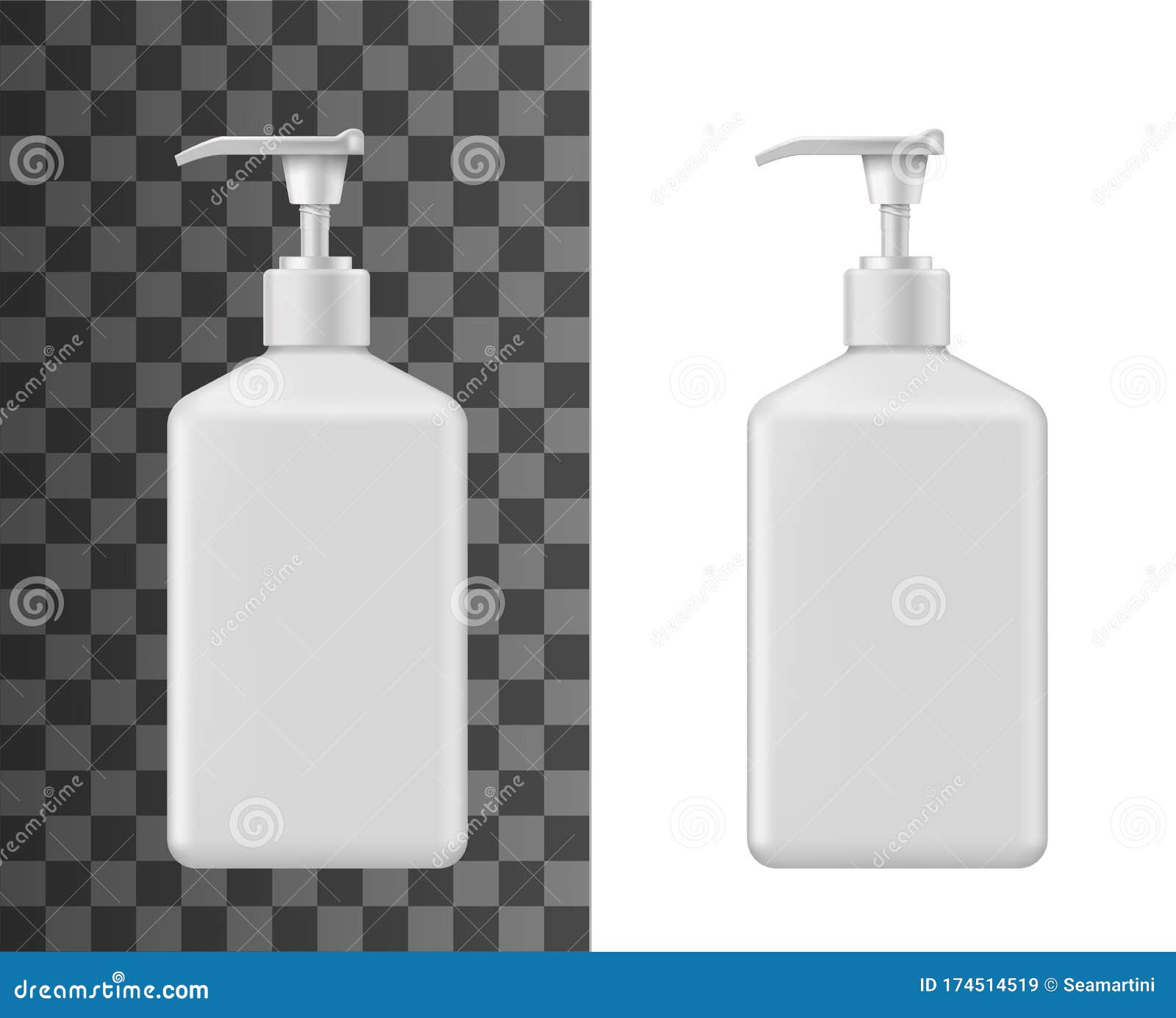Cosmetic Bottle Mockups Of Liquid Soap Stock Vector Illustration