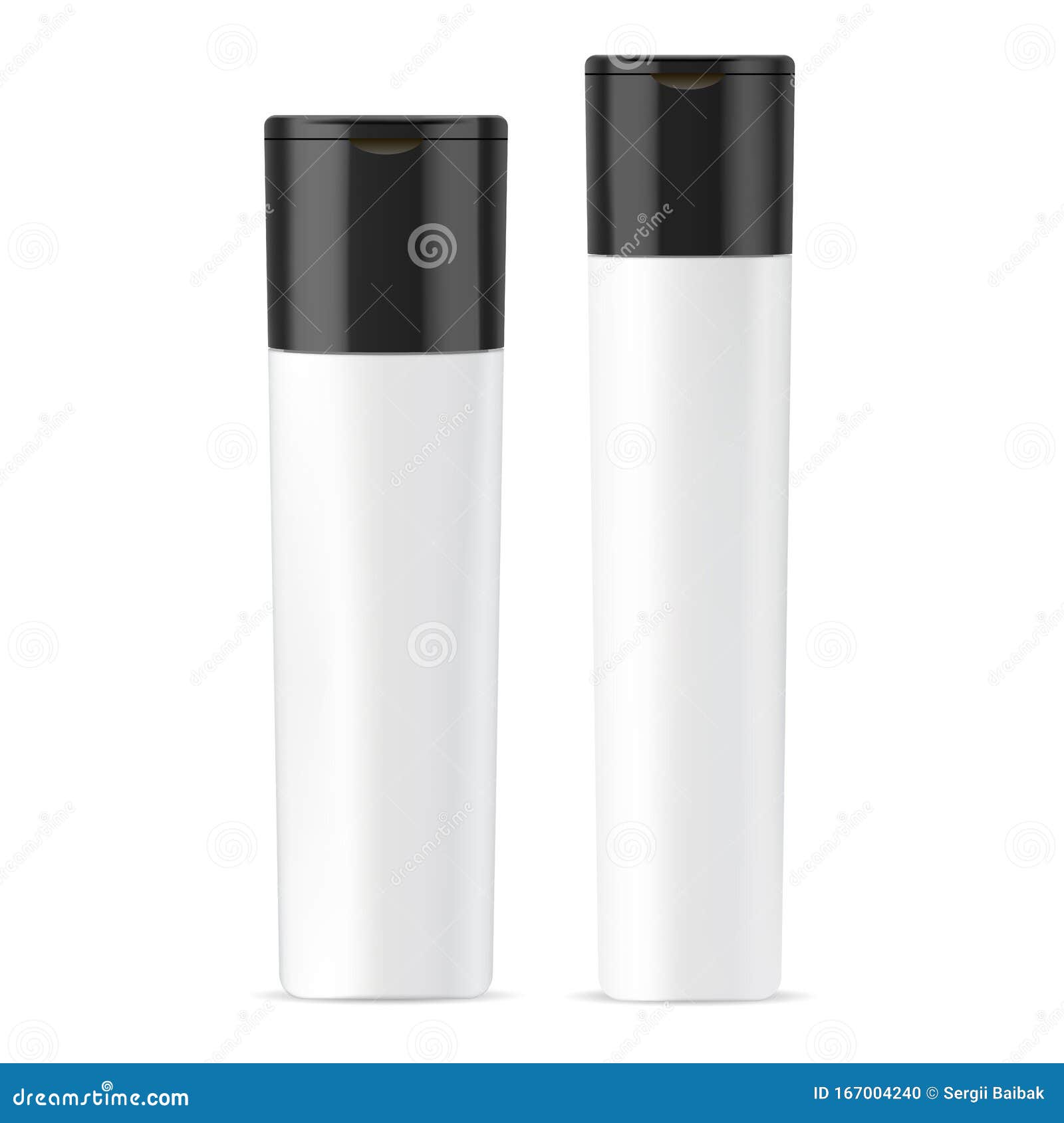 Download Cosmetic Bottle Mockup Set For Shampoo Gel Set Stock Vector Illustration Of Metallic Cone 167004240