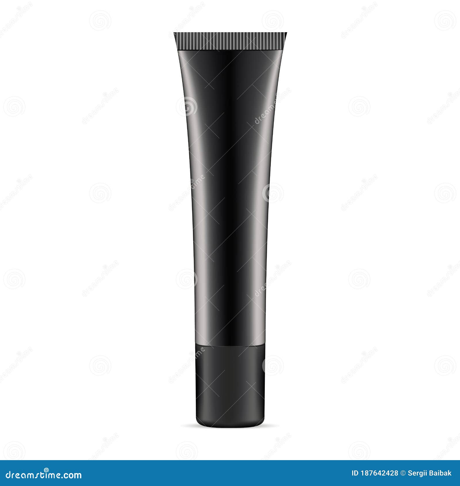 Download Cosmetic Cream Tube Black Mockup Advertising Stock Vector ...