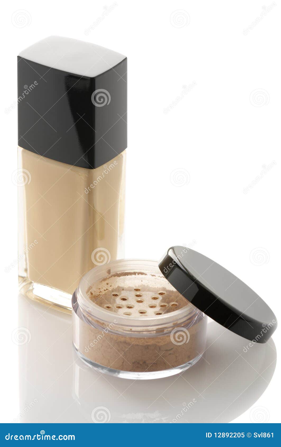 Cosmetic Foundation and Powder Stock Image Image of smooth, cosmetics