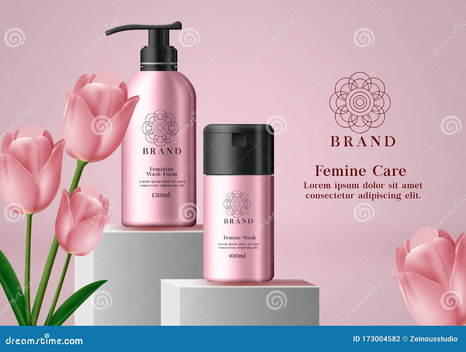 Download Cosmetic Mock Up Vector Banner Template. Feminine Care ...