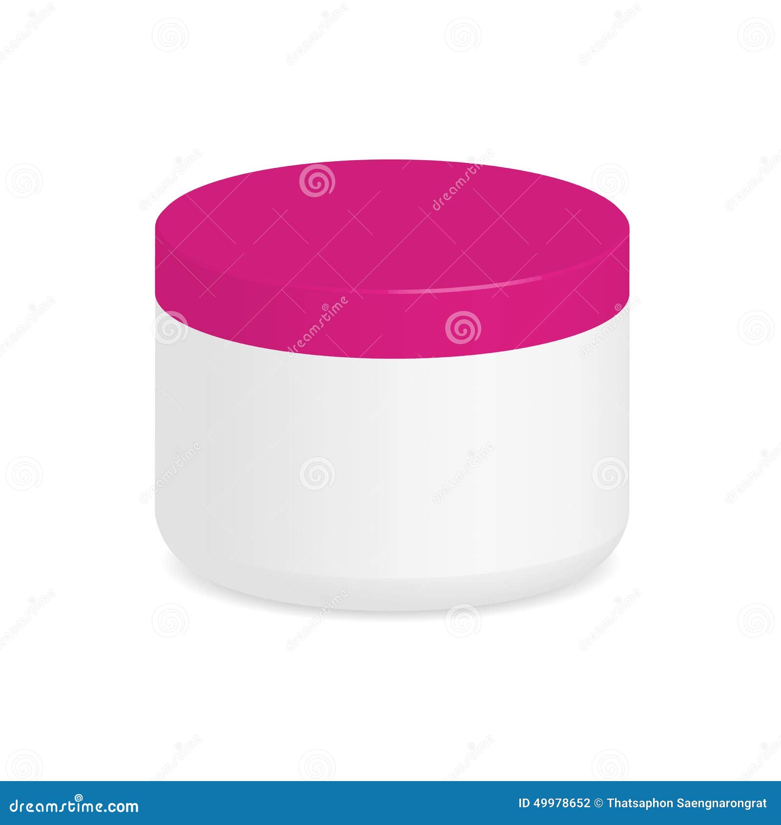 Cosmetic Packaging, Cream, Powder or Gel Jar with Cap, Stock Vector
