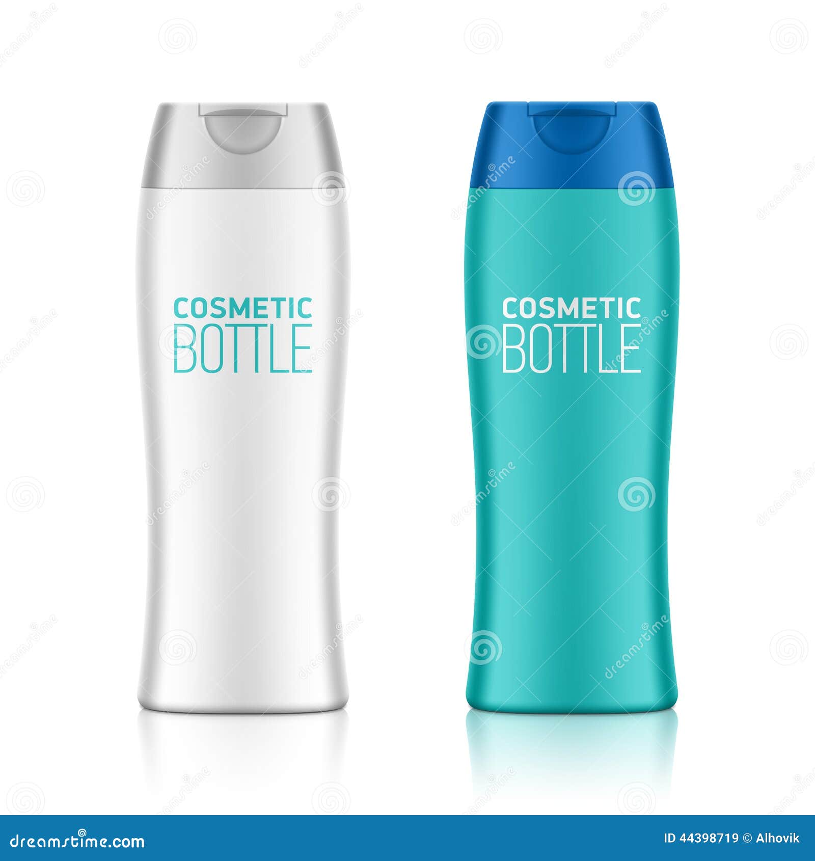 Cosmetic Packaging, Plastic Shampoo or Shower Gel Bottle Stock Vector