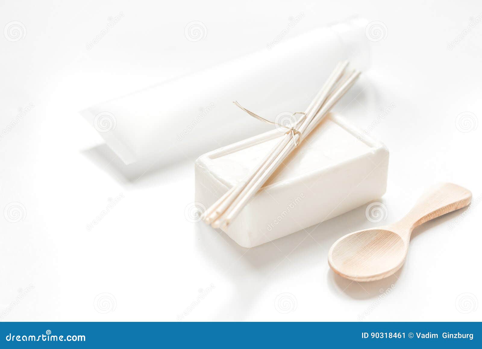 Cosmetic Set In Body Care Consept On White Table ...