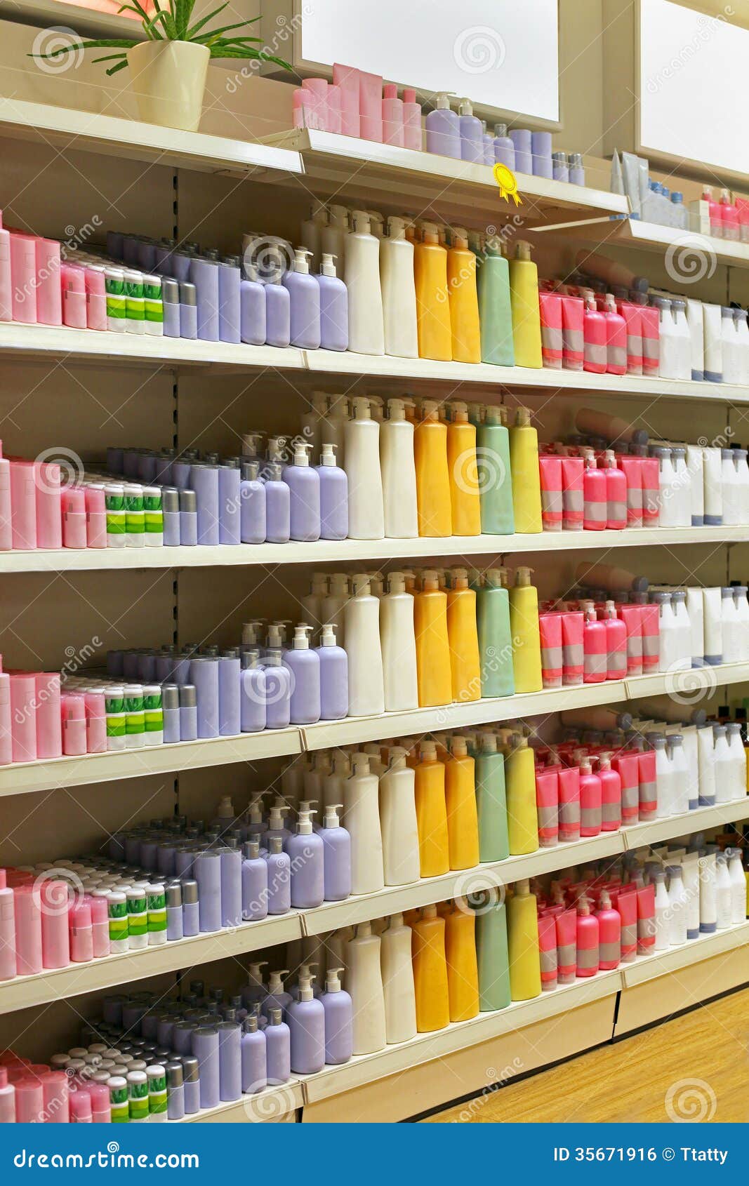 Cosmetic store shelf stock photo. Image of shop, salon 35671916