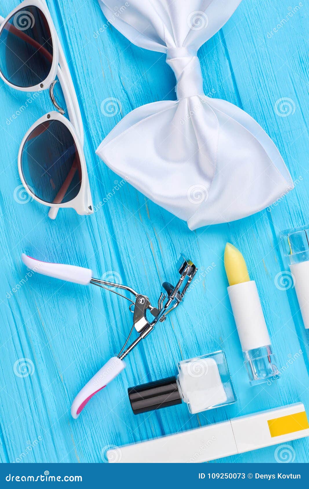 Cosmetics Items and Fashion Accessories Set. Stock Image - Image of ...