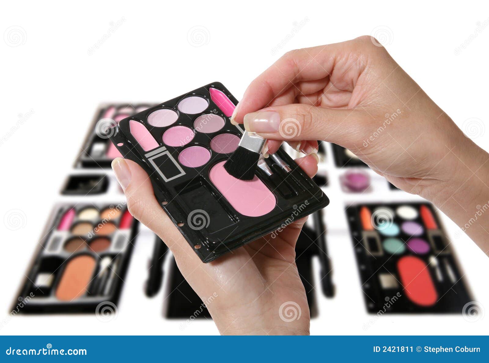 Cosmetics Kit stock image. Image of elegance, eyeshadow 2421811