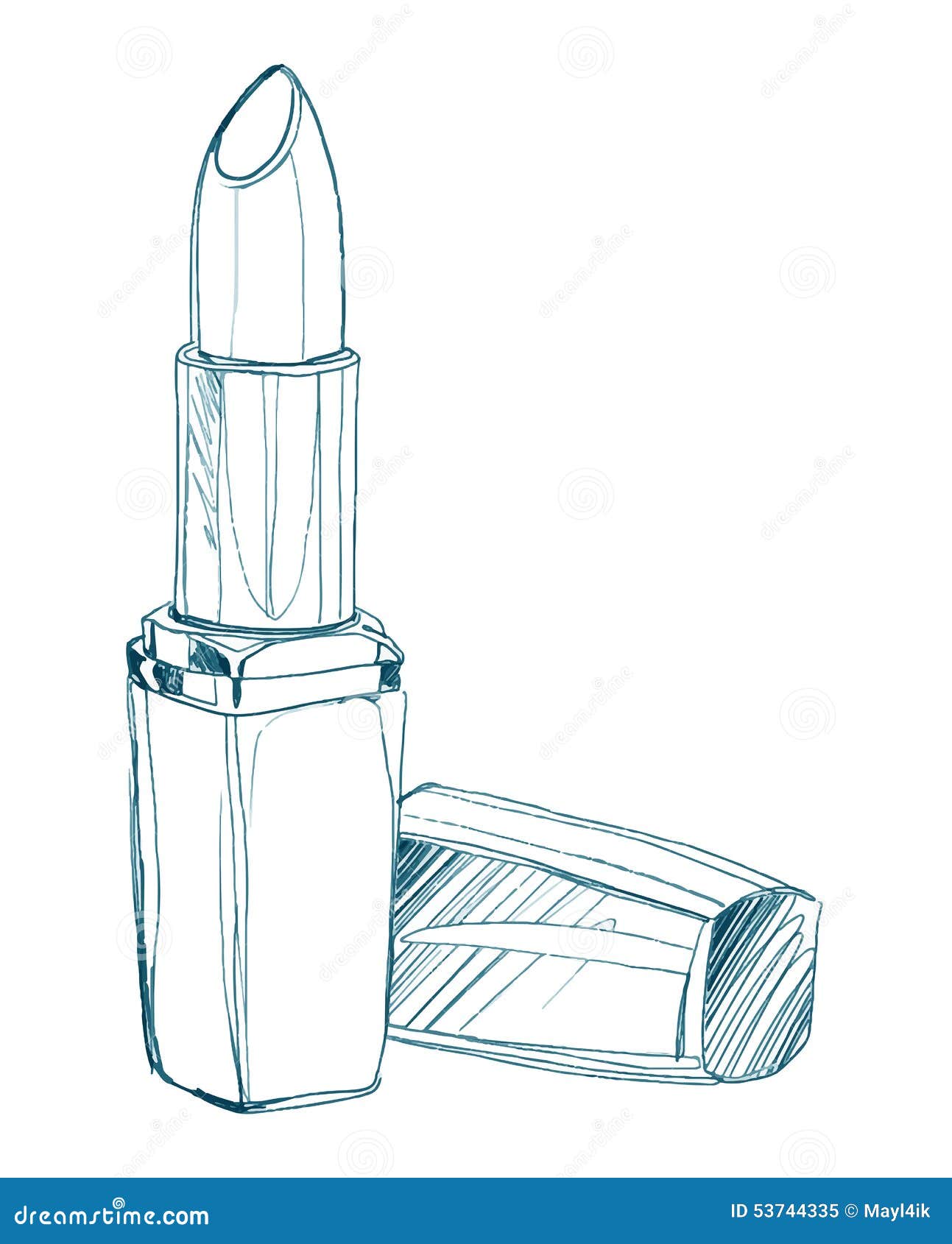 Cosmetics For Lips Lipstick In An Open Container Stock