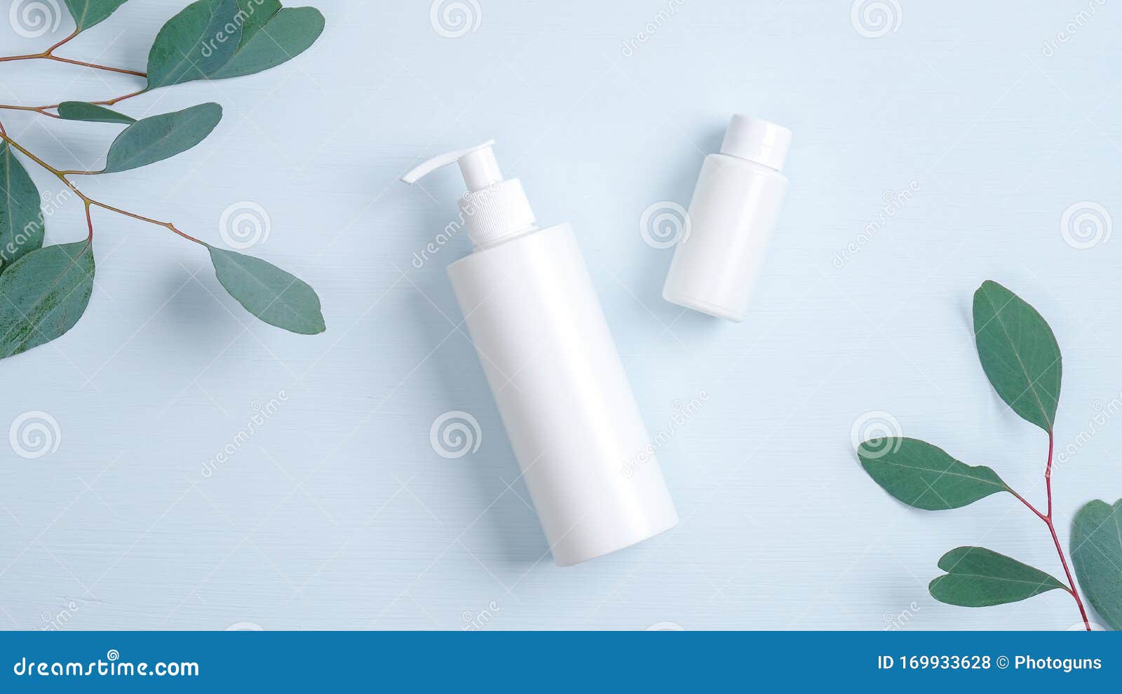 Download Cosmetics SPA Branding Mockup. Clear Shampoo Bottle And ...