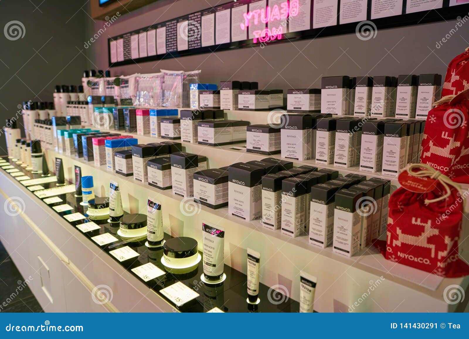 Cosmetics store editorial photo. Image of boutique, price 141430291