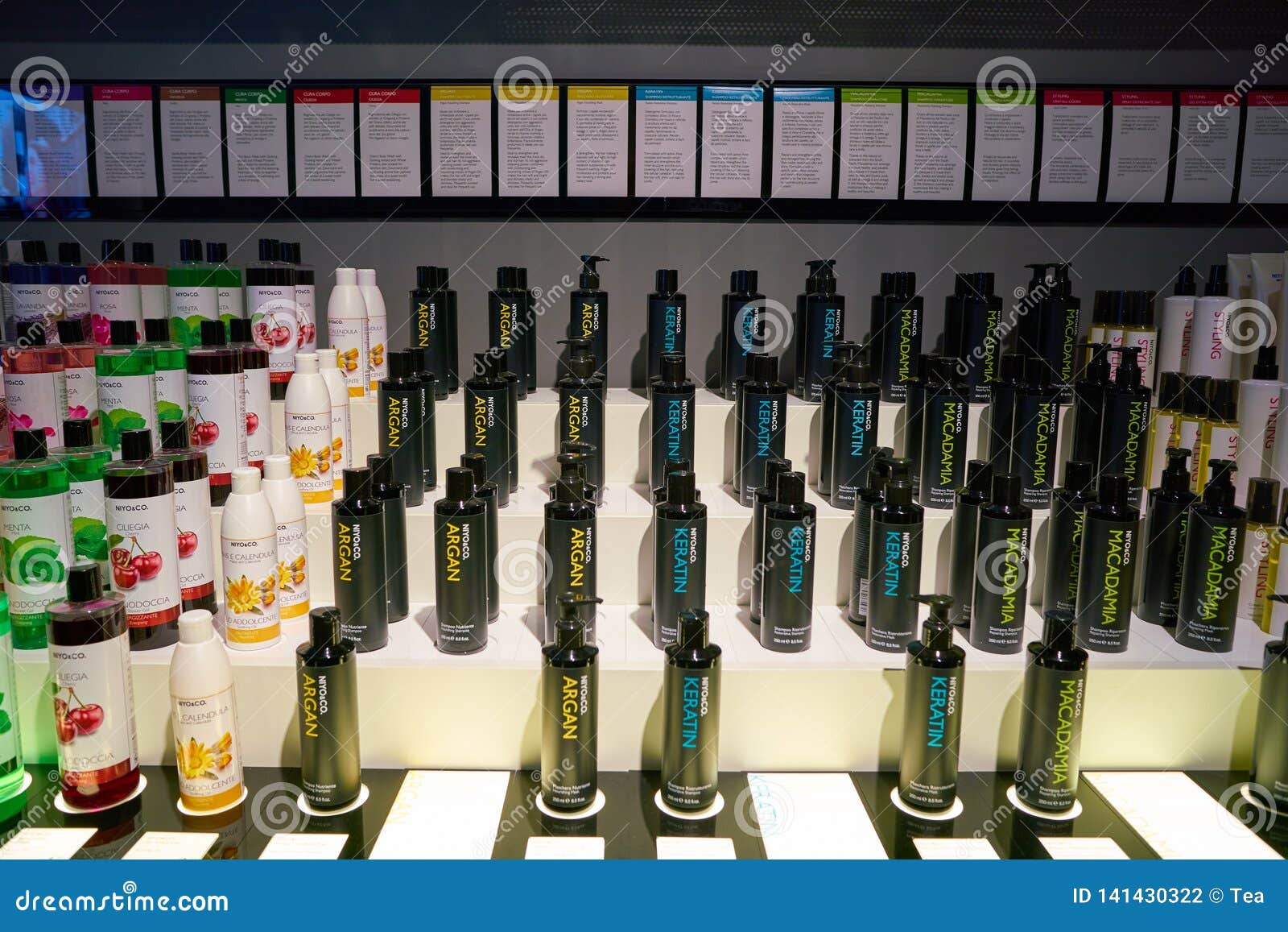 Cosmetics store editorial photography. Image of stylish 141430322