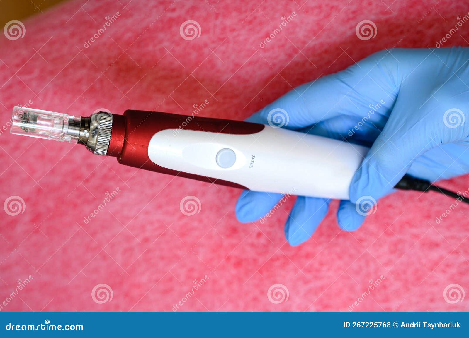 cosmetology device for dermapen mesotherapy close-up.
