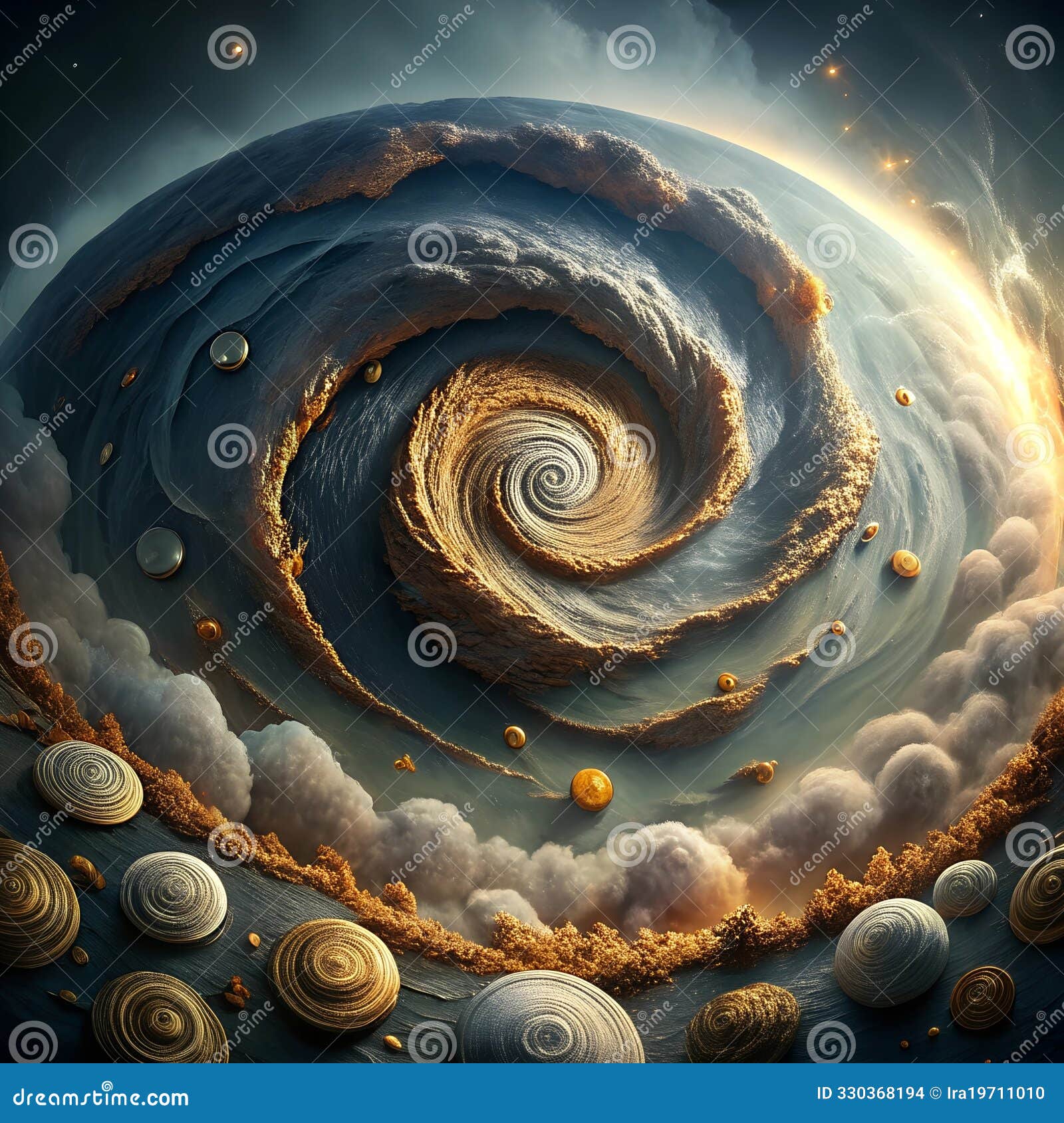 cosmic spiral: the golden vortex of creation