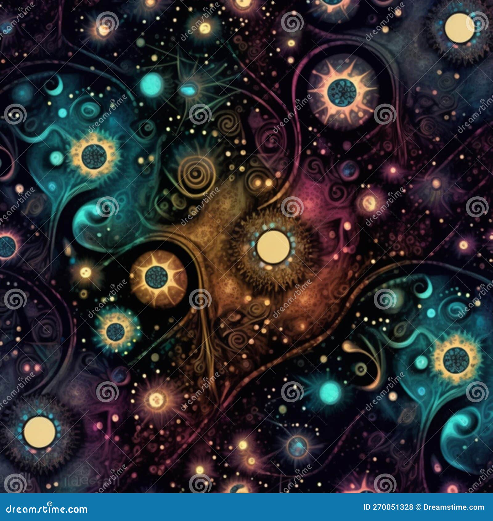 cosmic themed pattern