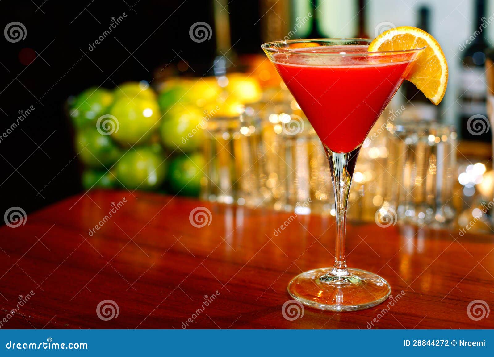 Cosmopolitan Cocktail Top on Bar Stock Photo Image of still, juice