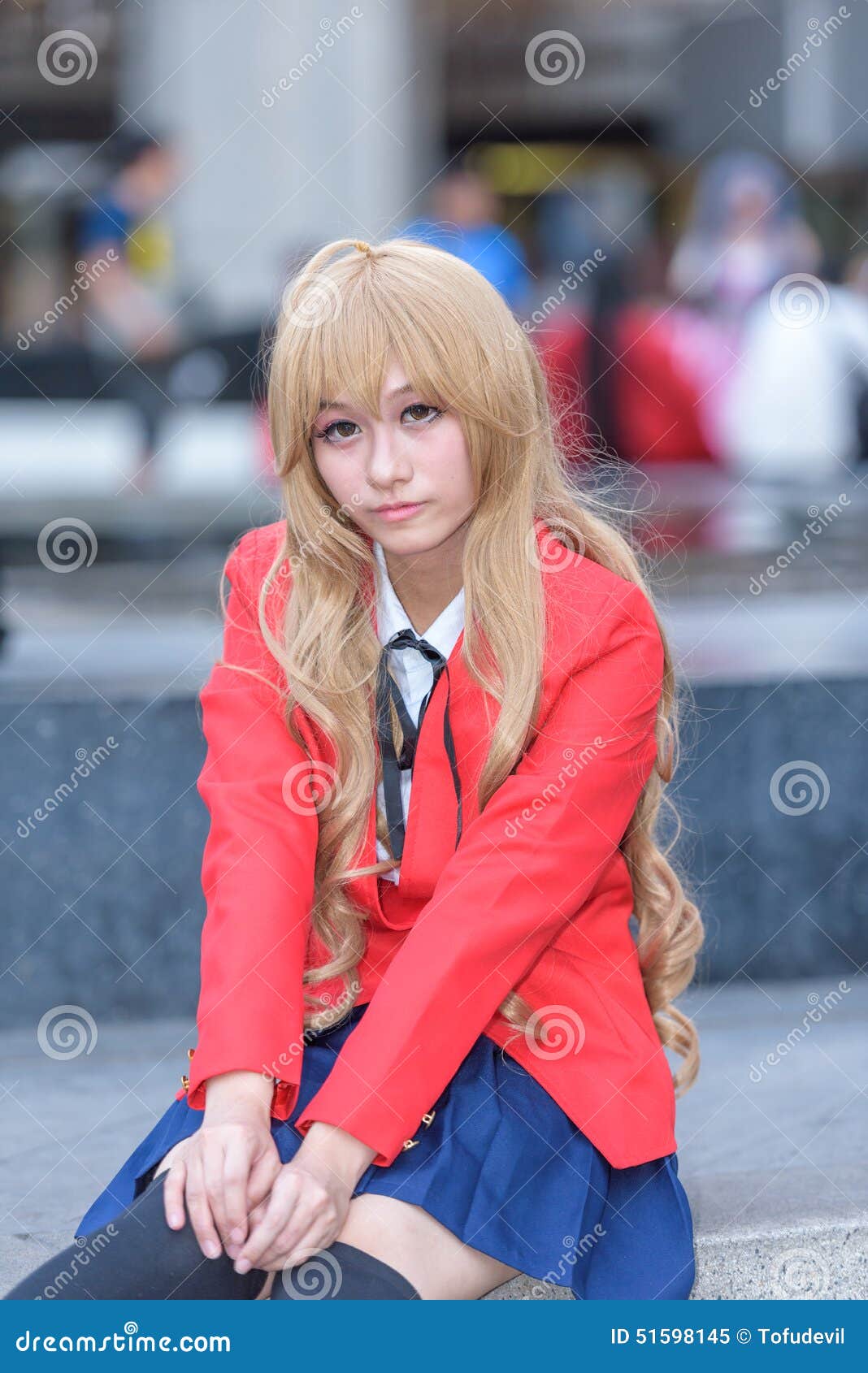 Cosplayer from School Uniform Editorial Image - Image of contact, anime:  51598145