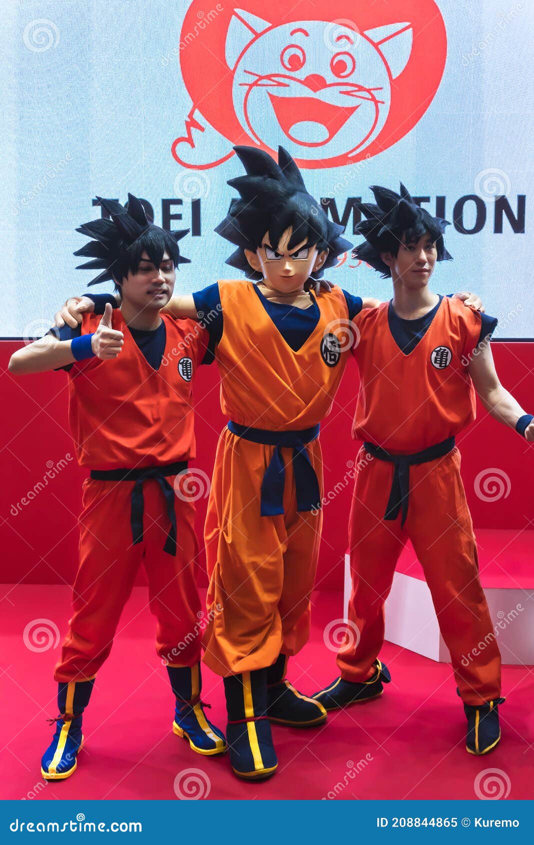 Cosplayers Wearing the Wig of Son Goku from the Manga Dragon Ball.  Editorial Image - Image of anime, handmade: 208844865