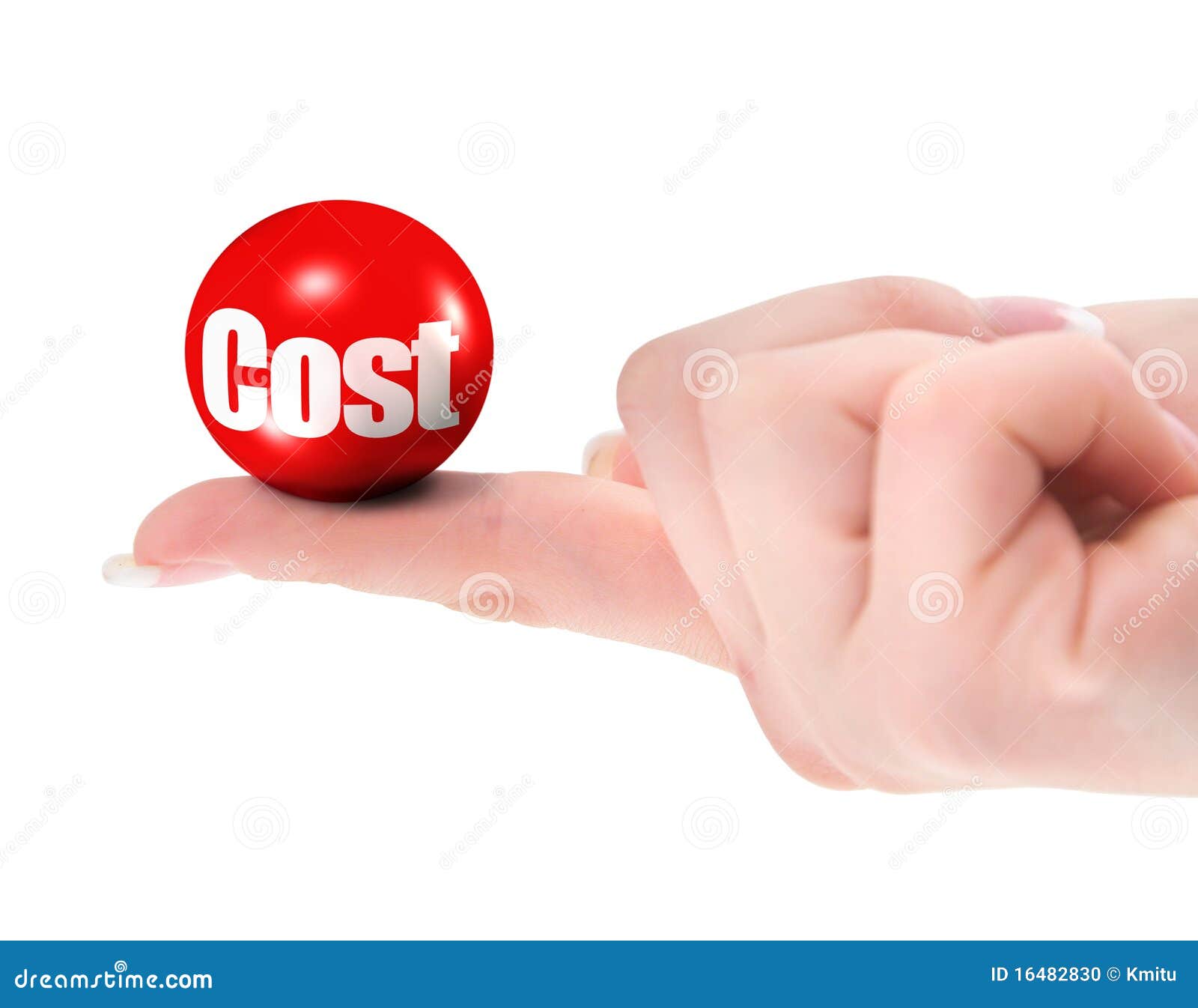 cost concept on finger