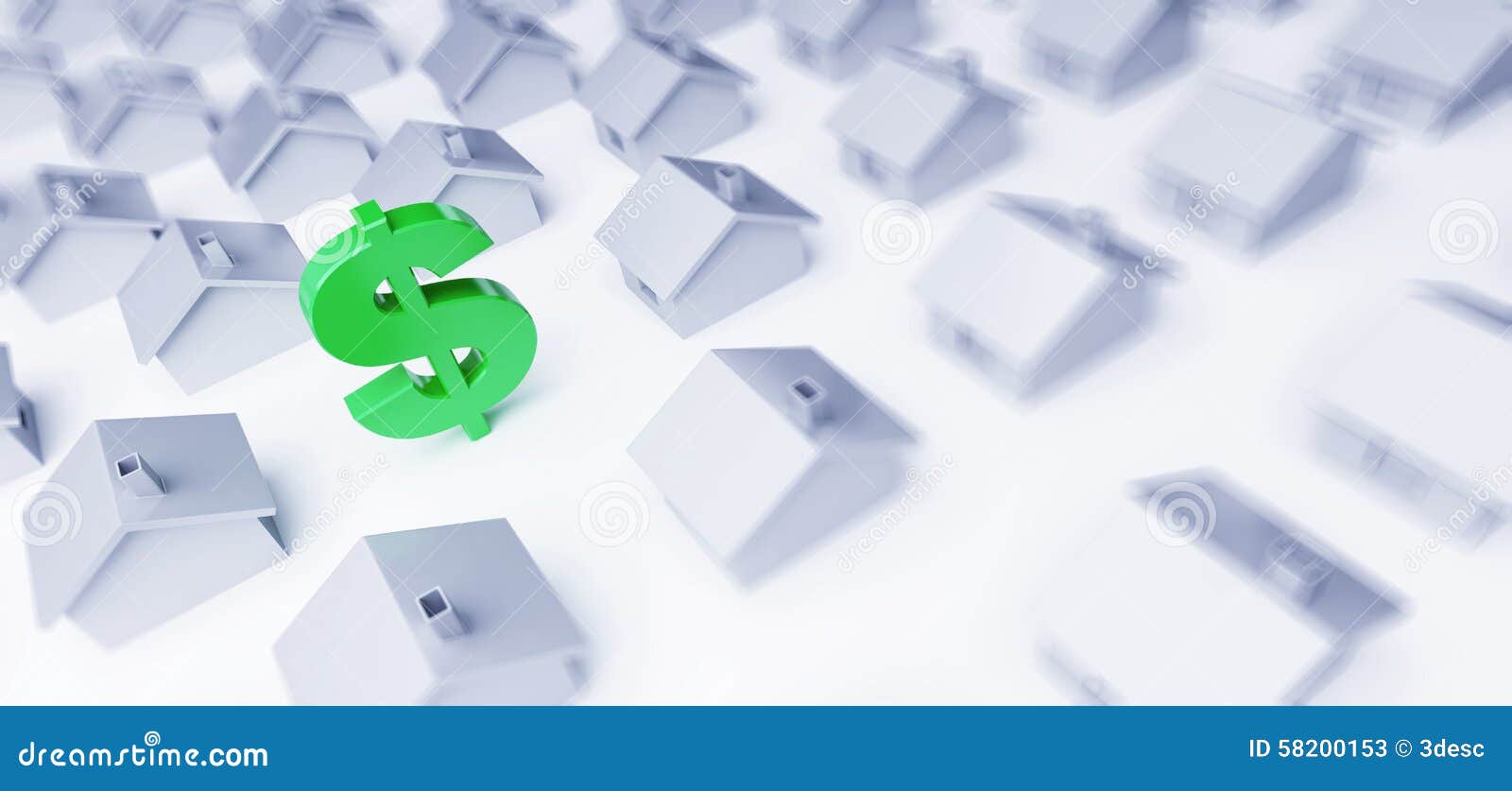 Cost of Real Estate in Dollars Stock Illustration Illustration of