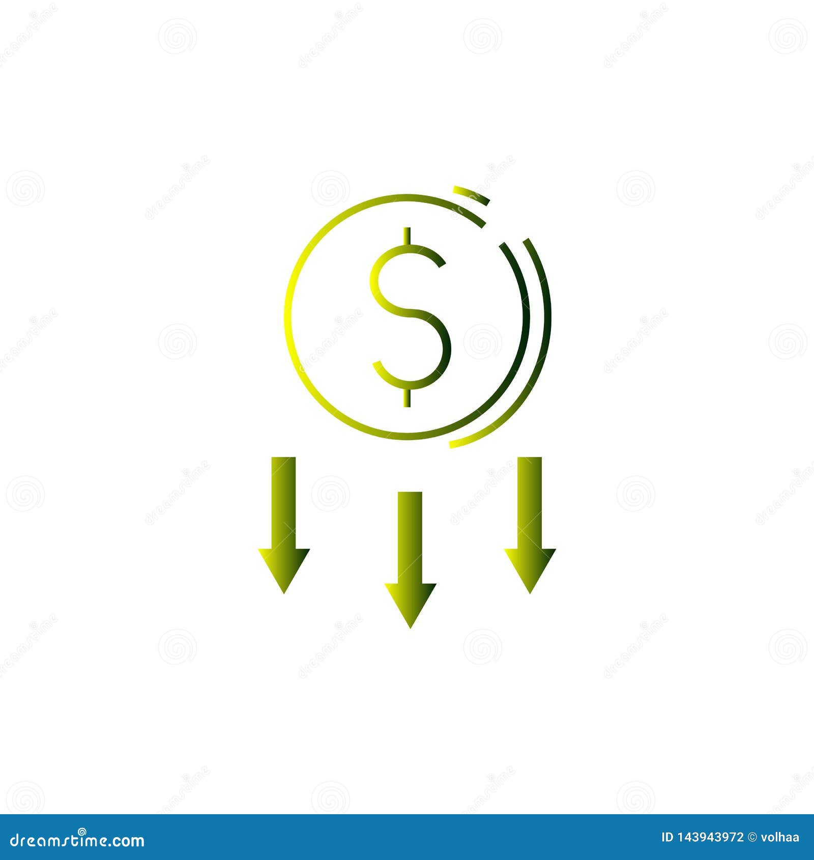 Cost Reduction Vector Icon, Reducing Stock Vector - Illustration of ...