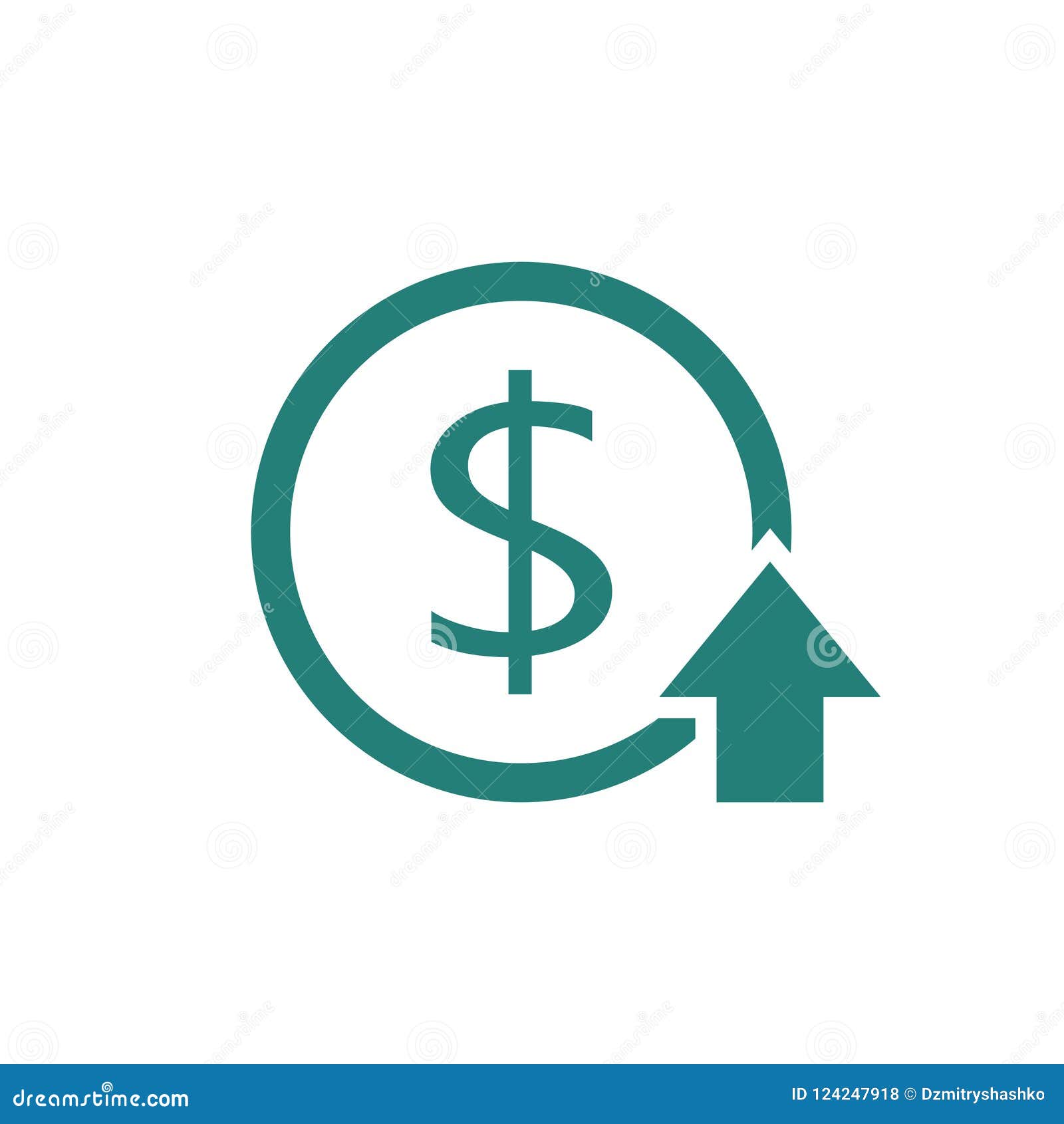 Cost Rising Icon stock vector. Illustration of icon - 124247918